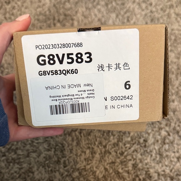 NWT Coutgo Womens Bow Heels Mules Pointed Closed Toe Sandals - Picture 2 of 9